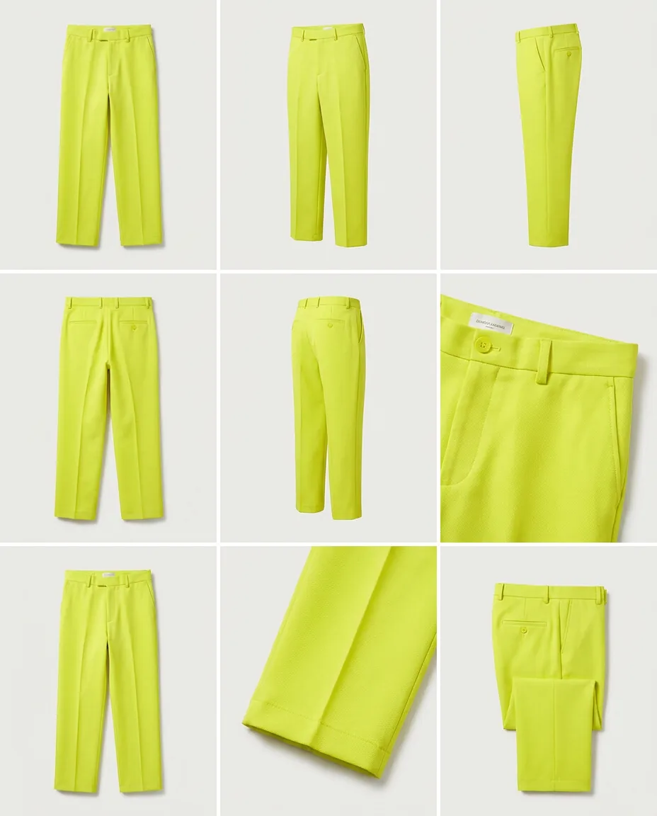 KROMA — nine generated angles of a single garment on one sheet