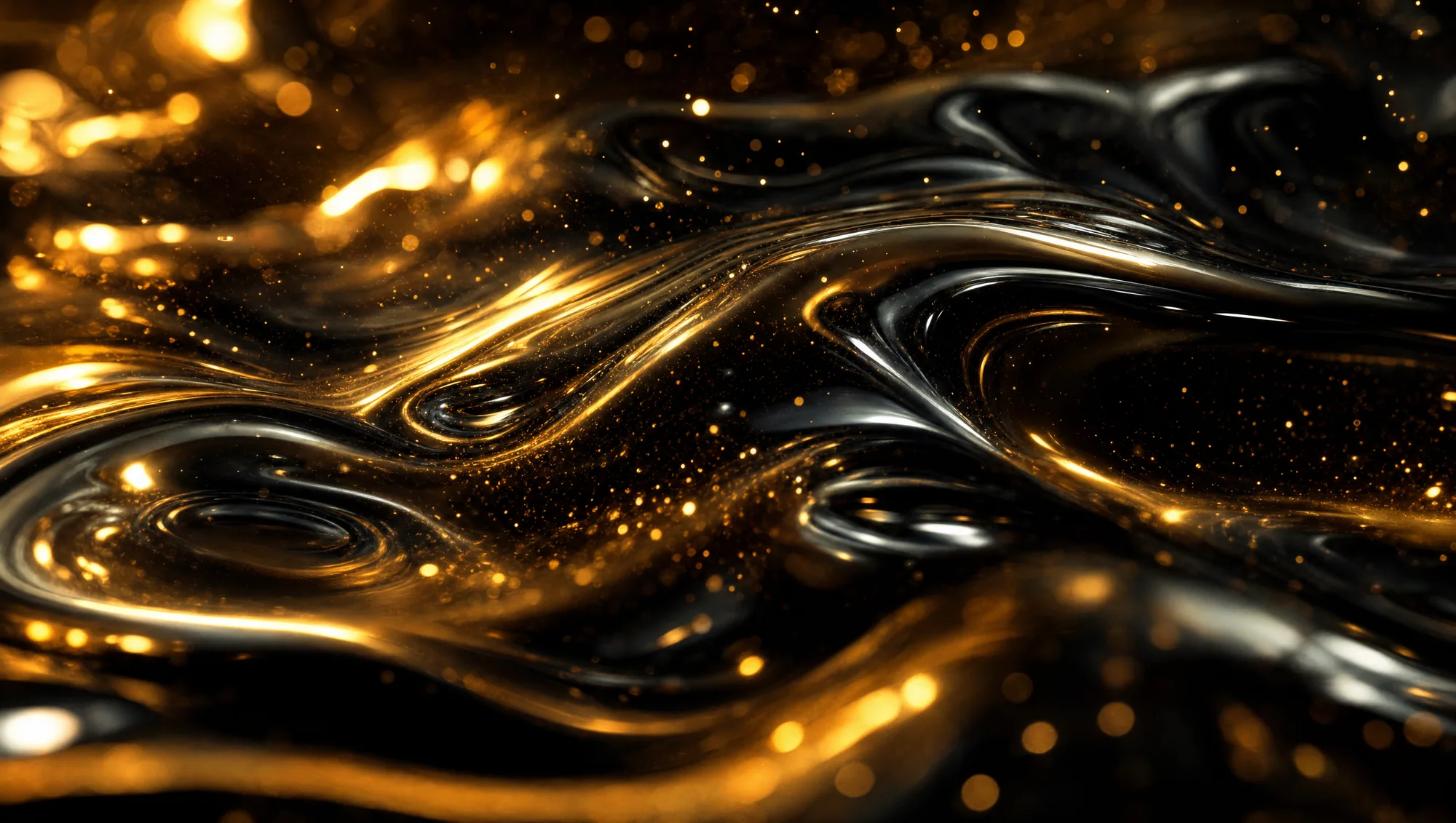 CHENNUR atmospheric gold liquid close-up