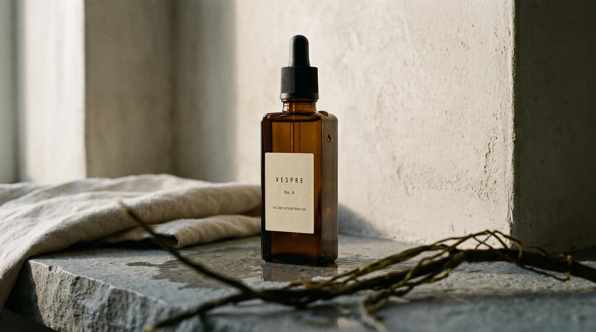 Still from the VESPRE body oil film